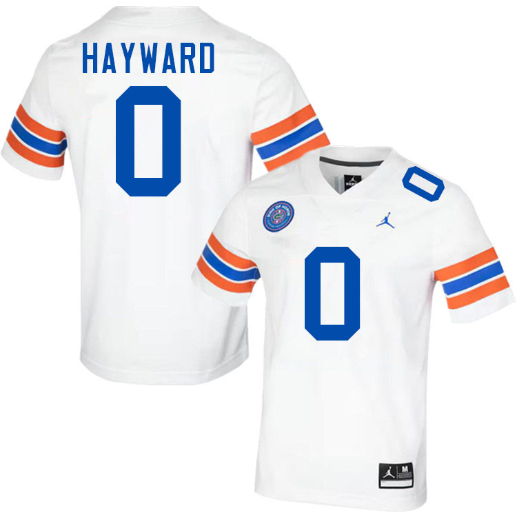 Lagonza Hayward Florida Jersey,Florida Gators #0 Lagonza Hayward Uniforms,Jersey Youth-Throwback White